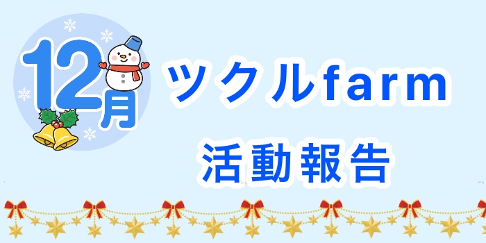 12月☆ツクルframの活動報告