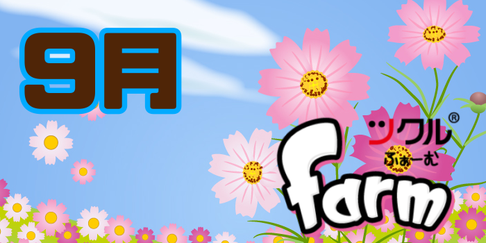 9月⭐️ツクルfarm活動報告